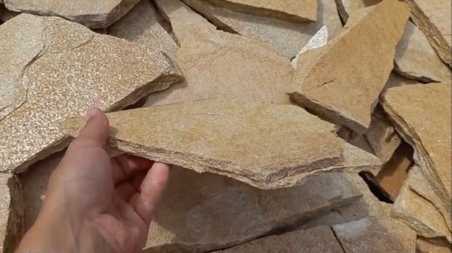 Плитняк златолит жёлтый для фасада 1,5-3 см купить в Кудымкаре